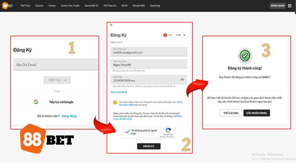 Các bước thực hiện đăng ký TAPTAP